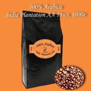 Arabica India Plantation  AA 18scr зернова кава 1000г. БЕЗКОШТОВНА ДОСТАВКА від 1кг!
